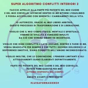 super algoritmo conflitti interiori di Luisa Fornasiero