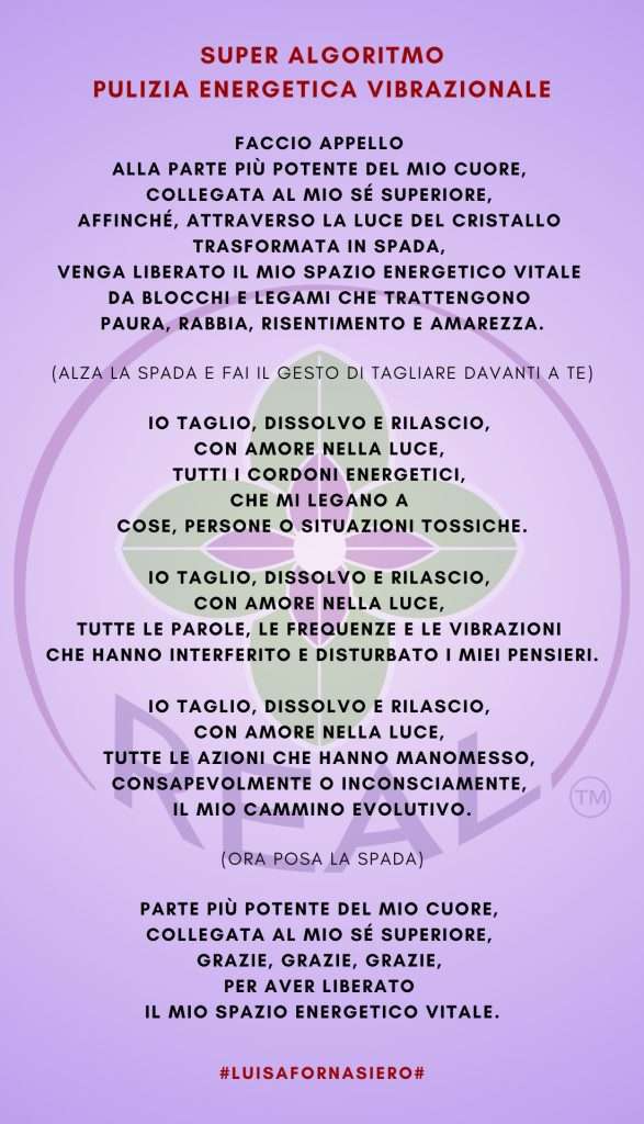 Super Algoritmo Pulizia Energetica Vibrazionale